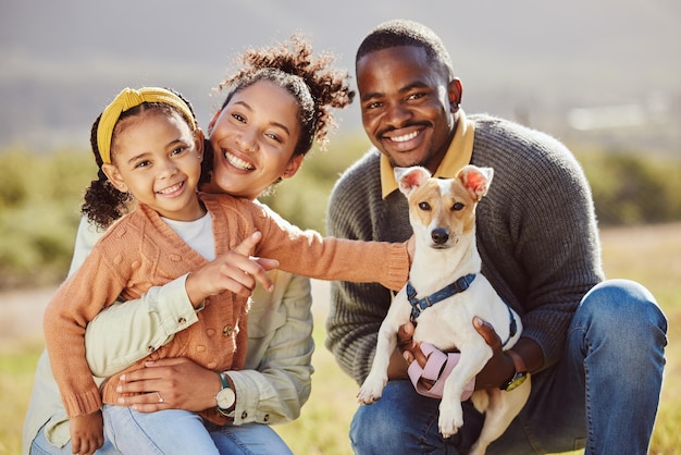 Family with dog